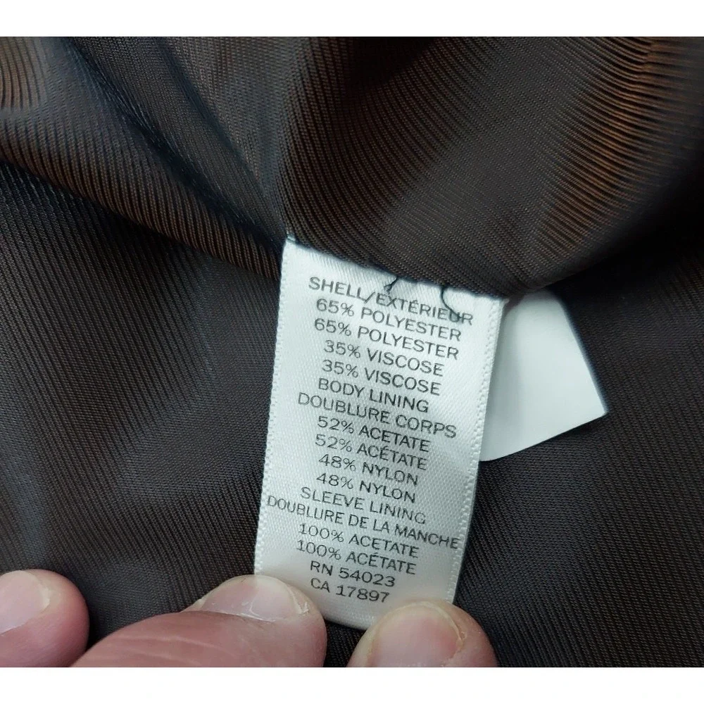 Banana Republic Blazer Jacket 40 Short Brown Herringbone 3 Button Notch